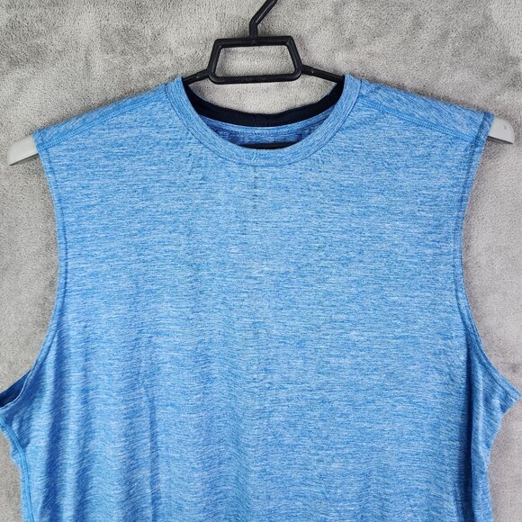Mens Blue Champion Performance Tank Top Crew Neck Sleeveless Athletic Size XL - Picture 4 of 9